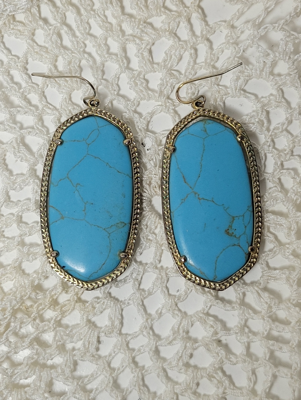 Kendra Scott Danielle Gold Earrings in Turquoise Magnesite